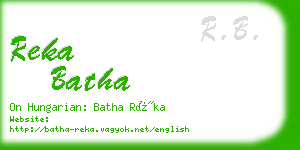 reka batha business card